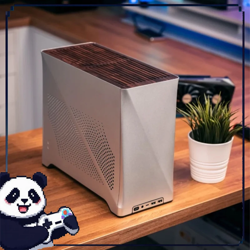 

Mini Itx Chassis With Anodized Aluminum Shell Magnetic Suction Walnut Top Plate Fractal Technology Desktop Office Game Chassis