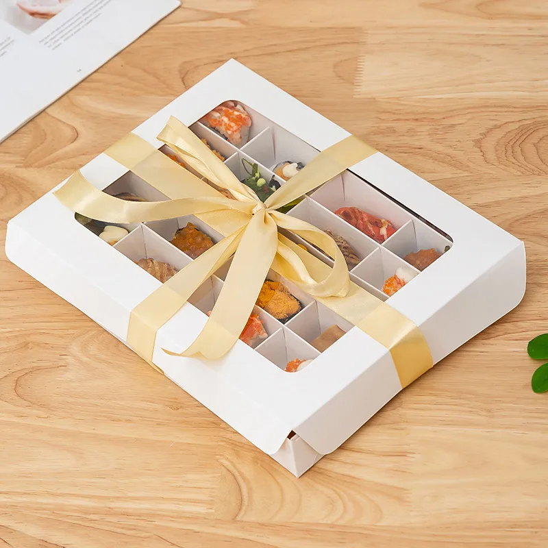 Customized. Internet Celebrity Disposable Lunch Box Outdoor Camping Picnic Box Sushi Box Nine-Grid Fried Chicken Kraft Paper Pac