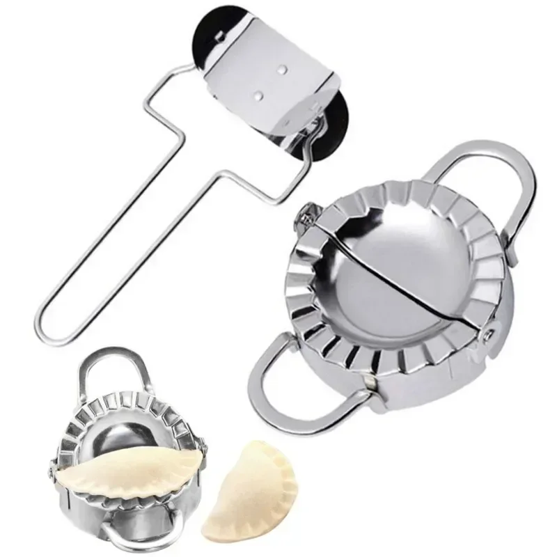 Cortador de Masa para Empanadas y Dumplings, Molde de Acero Inoxidable para Hacer Ravioles, Pierogi y Pasteles