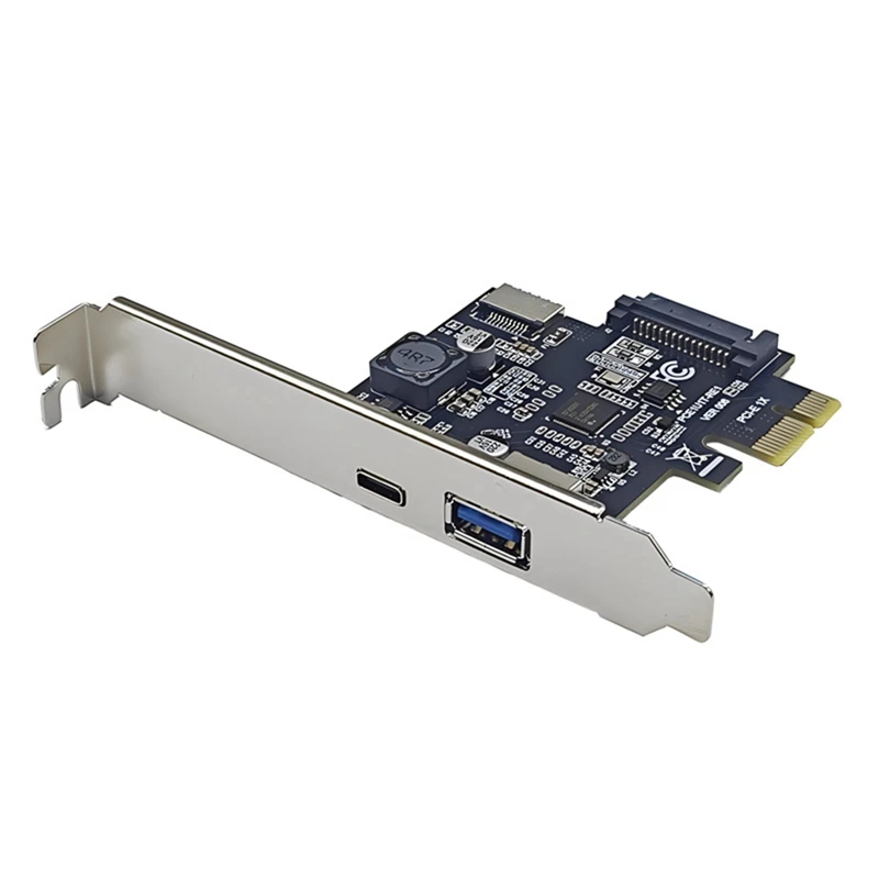 

PCI-E 1X к USB3.2 GEN1 USB-A+Type-C+TYPE-E Передняя карта адаптера Pcie к Type-C Type-E USB3.2 Карта расширения 5 Гбит/с