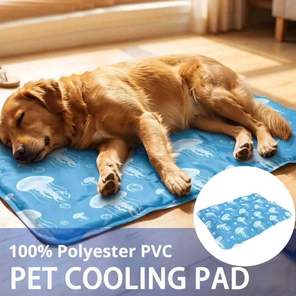 Cute Floor Mat Cool Pet Cooling Mat Self Added Water Dog Cold Bed Mat Portable Durable Pet Ice Cushion For Small Large Dogs
