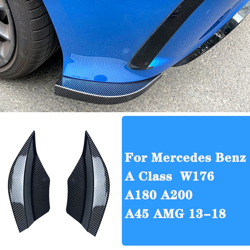 

Car Rear Bumper Splitter Air Vent Cover Lip Diffuser Spoiler Splitters For Mercedes Benz A Class W176 A180 A200 A45 AMG 13-18