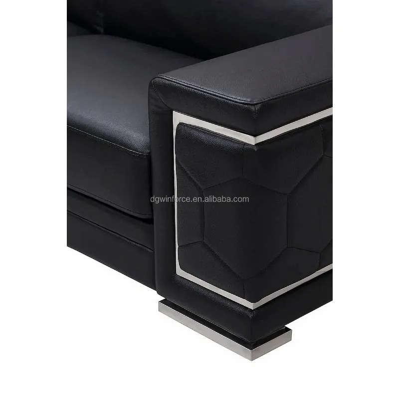 Winforce Luxury Leather Office Sofa Furniture Modern Office Sofa Set Simple Adjustable Backrest Wood Living Room Sofa