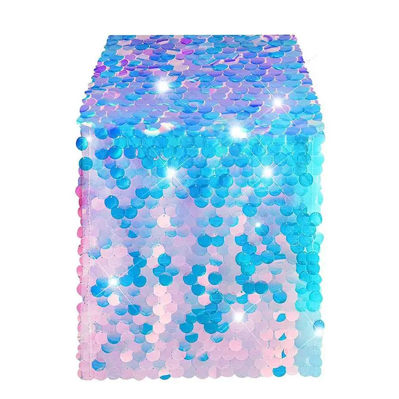 

Sequin Table Runner Sequin Table Runner Mermaid Scales Party Decoration Accessories Table Runner For Birthday Family Or Friends