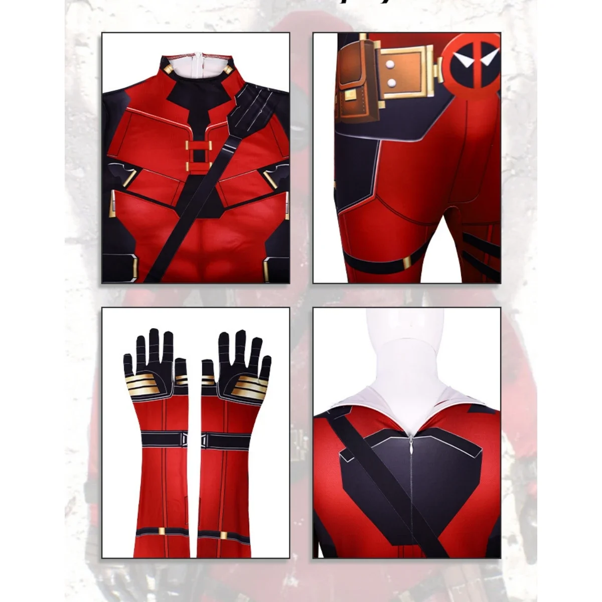 Fato de Cosplay Deadpool 3 infantil e adulto, novo super-herói, Os Vingadores, impresso Wolverine, bodysuit zentai, terno de Halloween masculino e masculino