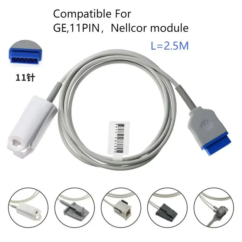 EMSLIFE Saturation (SpO2) Sensor for GE Dash2000 Dash4000 GE-OHMEDA Tuffsat Trusat Medical Consumables