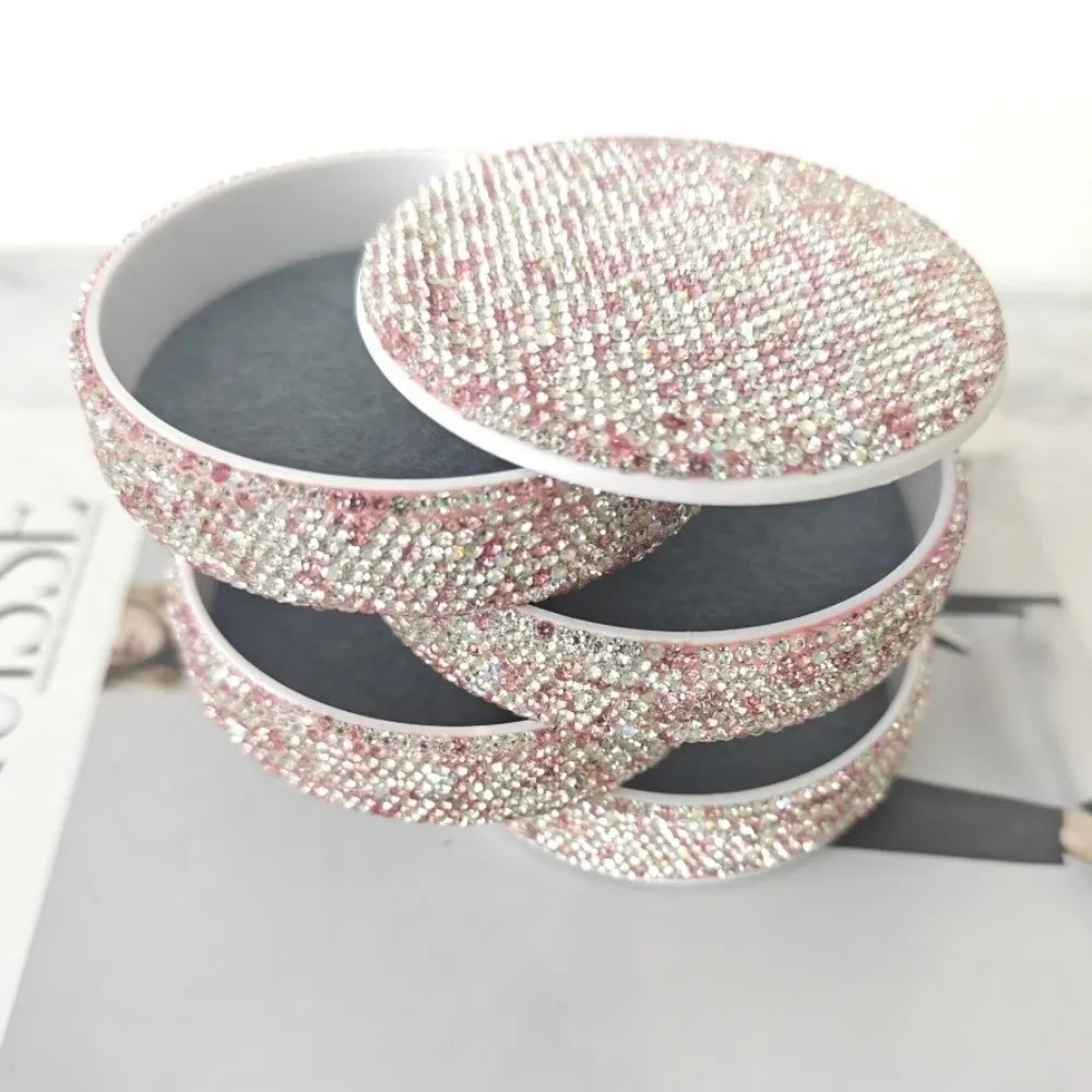 4 Layers Rotating Jewelry Storage Box Earring Holder Rhinestone Necklace Desk Organizer Dust-proof with Lid