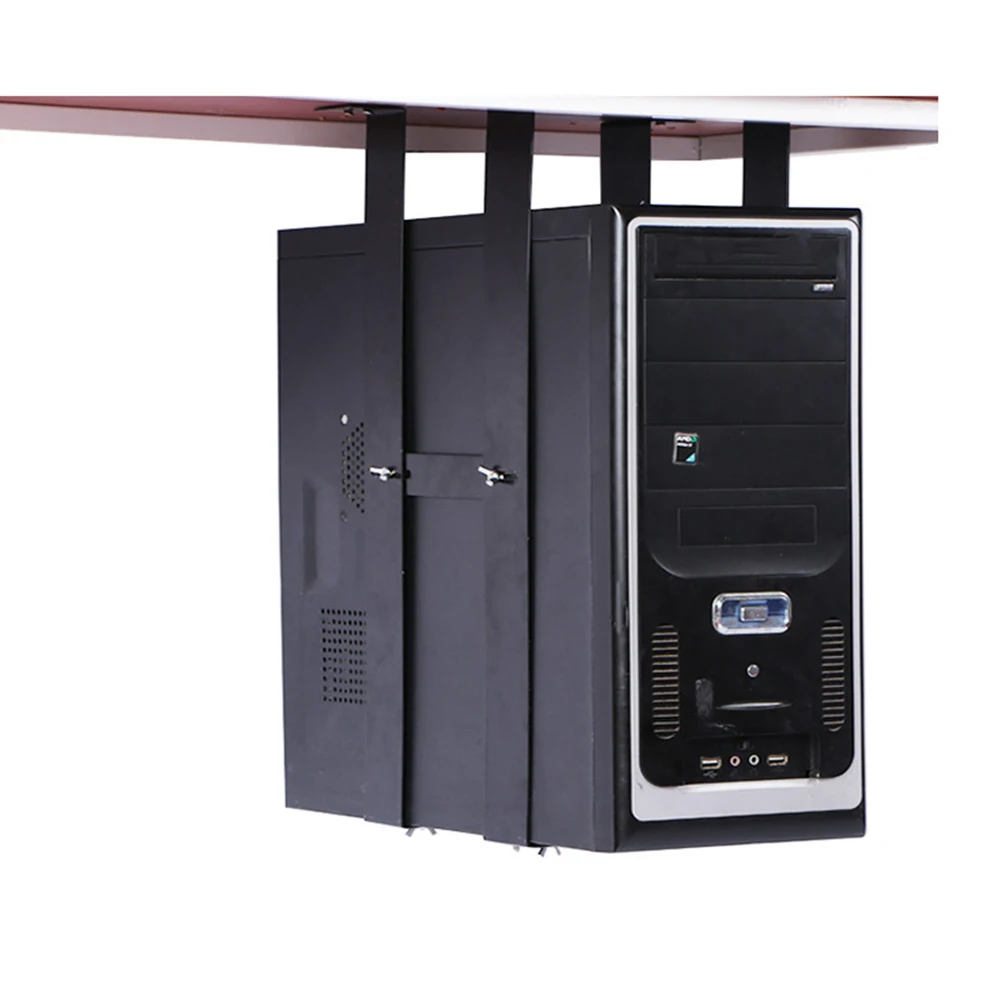 Imagem -04 - sob a Mesa Universal pc Case Holder Wall Side Cpu Stand Torre Ajustável pc Mainframe Hanger Host Box Bracket Rack