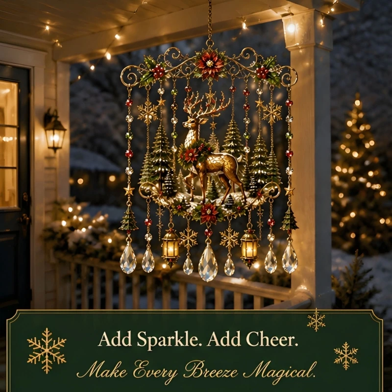 Holiday Acrylic Window Piece for Christmas Entryway and Home 3XUF
