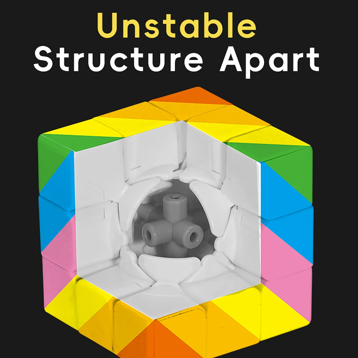 Magiczna kostka 3x3x3 z nadrukiem UV 3D, tęczowe paski, kostka antystresowa, profesjonalna, płynna, szybka gra, zabawka dla dzieci, prezent