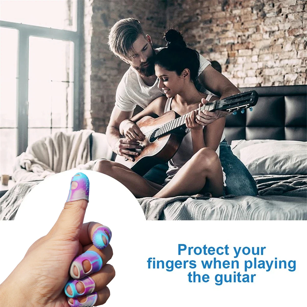 10/20 Pair Guitar Silicone Finger Cots,Wax Smoking Finger Cots,Heat Resistant, Scratch Proof, for Guitar And Manual Handling - view 4
