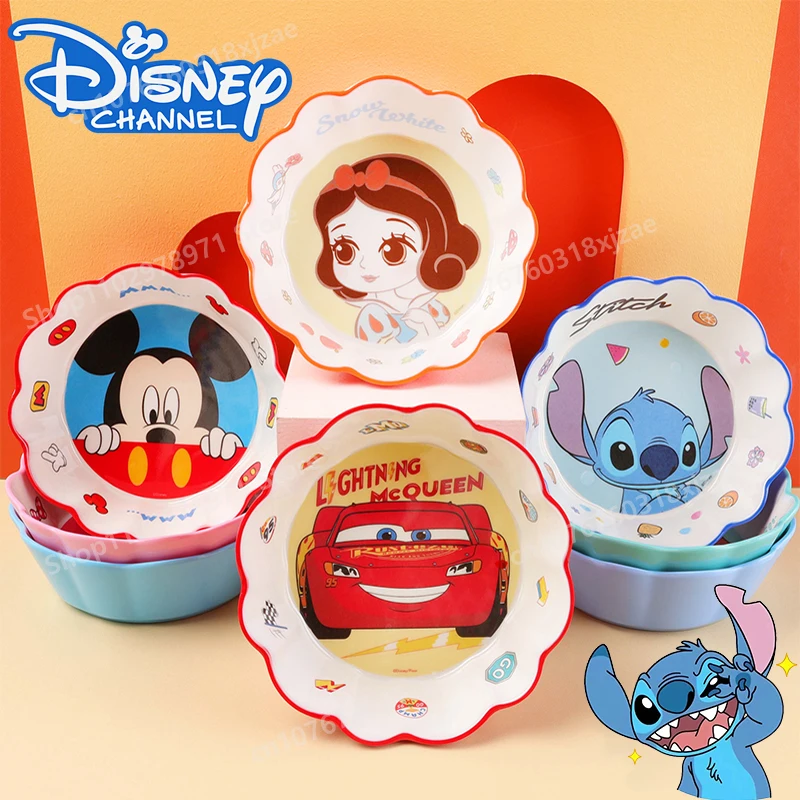 

Disney Series Stitch Complementary Food Bowl Cartoon Kawaii Tableware Fall Resistant Perm Edge Bowls Decor Baby Mother‘s Gifts