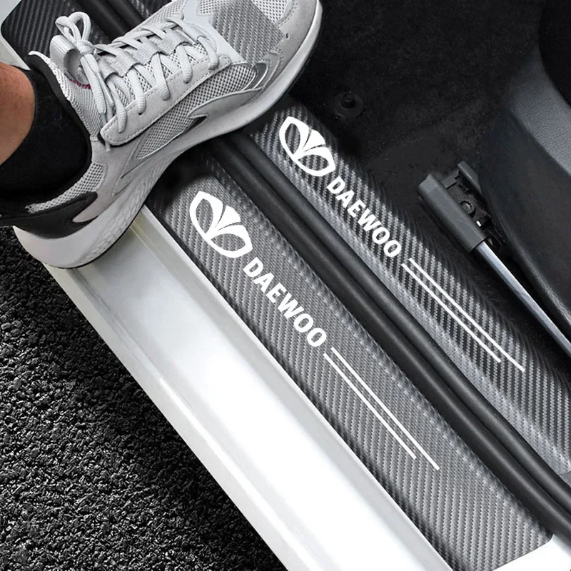 عتبة باب السيارة لوحة حامي ملصقات ل دايو كالوس لانوس Nexia Matiz Nubira Espero Gentra T250 أفيو داماس لابو اكسسوارات #1