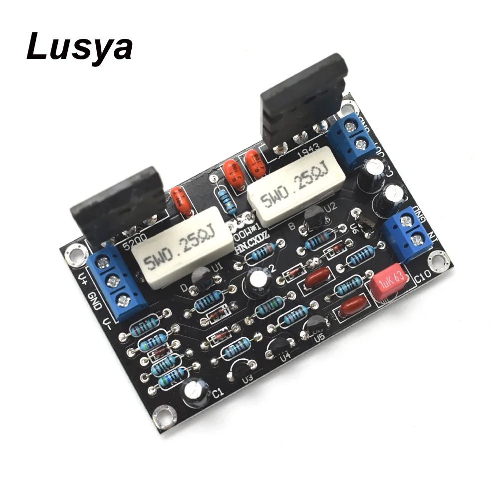 New Tube 100W Mono DC 35V Power Amplifiers 2SC5200 + 2SA1943 5200 1943 HIFI Audio Amplifier Board