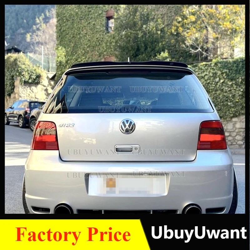 UBUYUWANT Rear Roof Lip Spoiler For 99-06 VW Golf 4 MK4 R32 Hatchback Spoiler ABS Plastic Gloosy Black Car Tail Wing Decoration