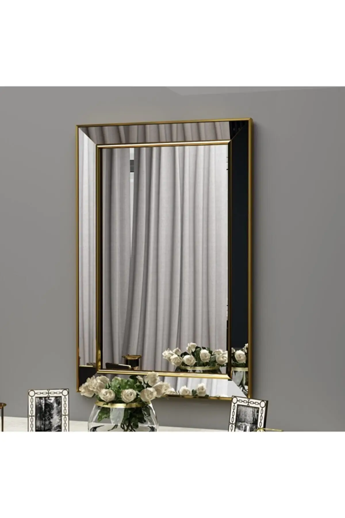 Single Mirror Framed Decorative Salon Office Wall Mirror 50x75 Gold Wall Mirror Black Round Decorative Mirrors