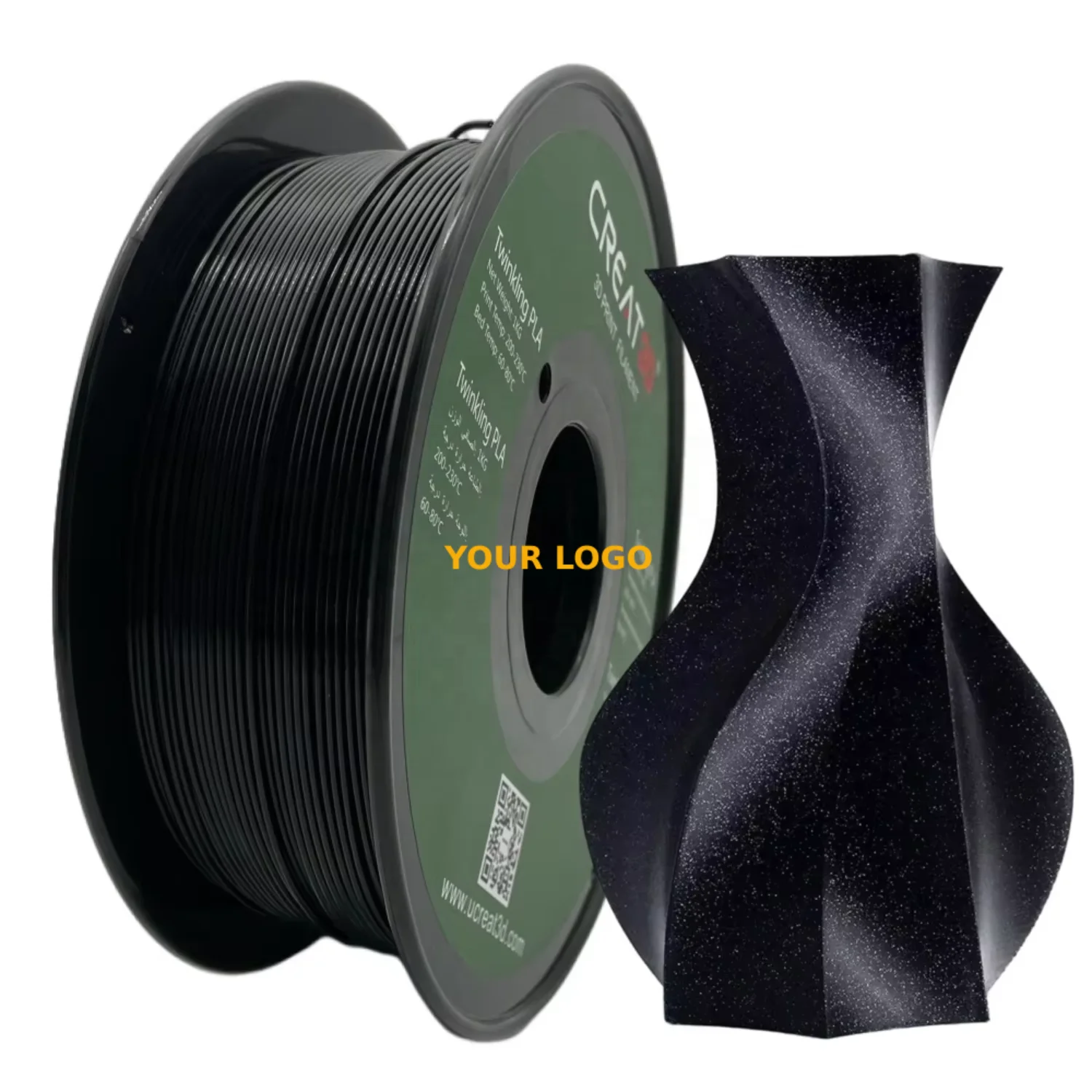 STLFCreat3D Wholesale Twinkling PLA Shining 3D Filament Pla Glitter Color Pla Filamento 1.75mm 3D Printer Filament