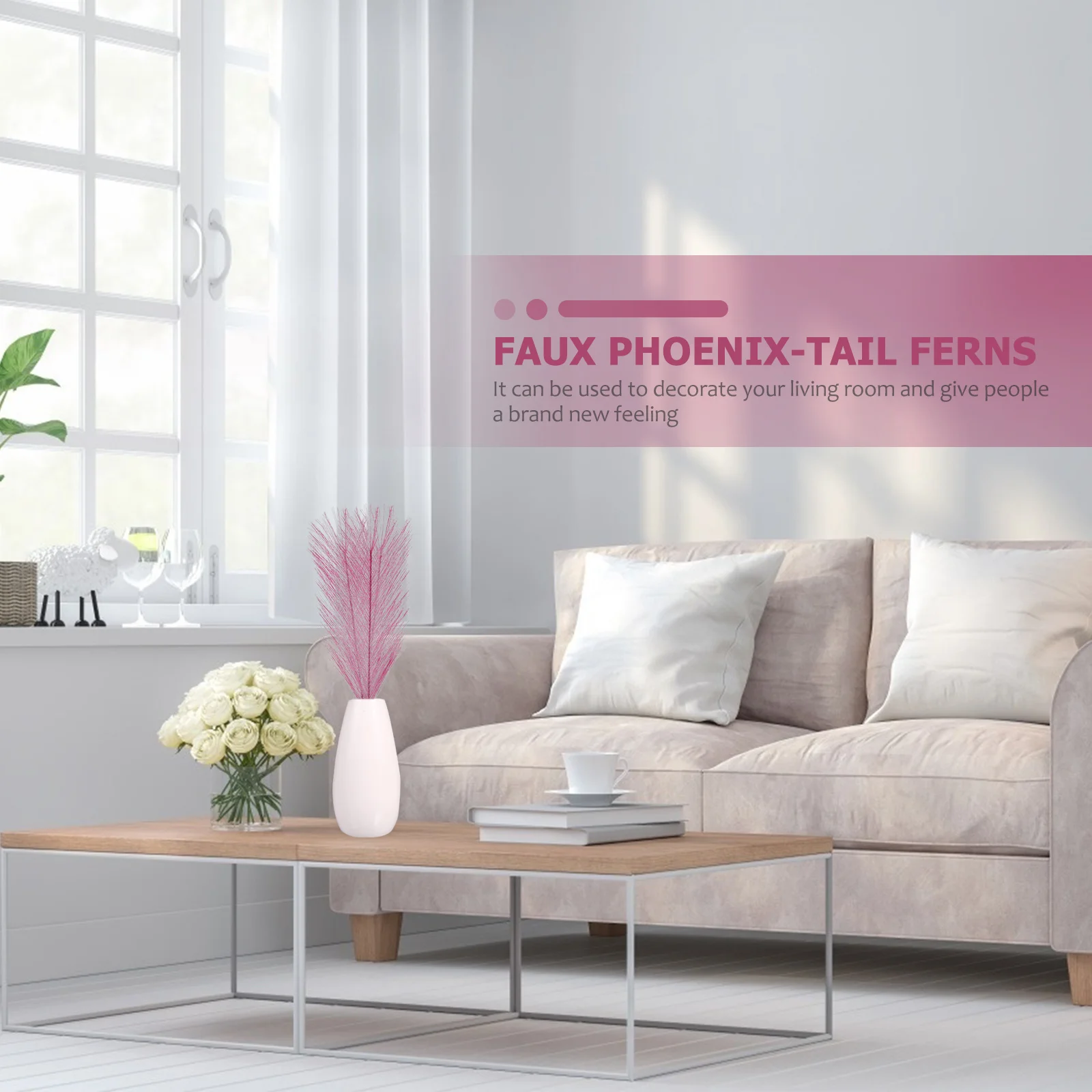 

50 Pcs Plants Simulated Pteris Flower Faux Arrangements Grass Floral Picks Home Decor