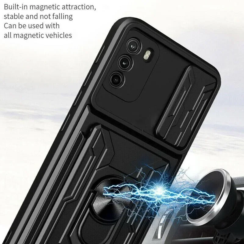 لسامسونج غالاكسي A56 A36 A26 A06 A16 5G A15 A25 A35 A55 غطاء ل A14 A13 A54 A53 حافظة بطاقة الجيب مع حامل حلقة مغناطيسي #6