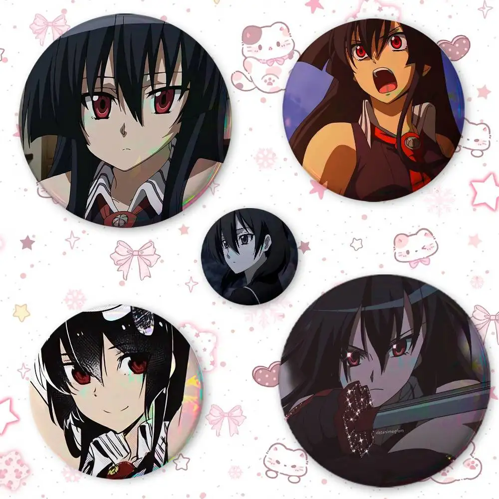 Akame- Ga Ki-ll Cute Cool Round Pin Badge Set For Anime Game Music Cartoon Fans Backpack Denim Jacket Hat Decoration