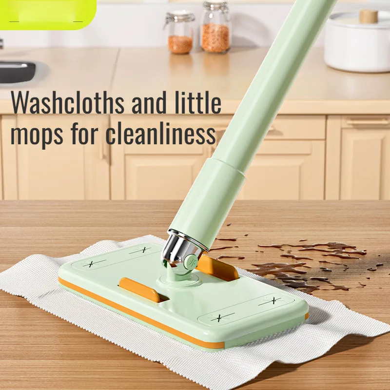 Retractable Mini Washcloth Mop Household Washcloth  Mop Mini Small Mop Retractable Static Dusting Paper Desktop Washcloth Mop