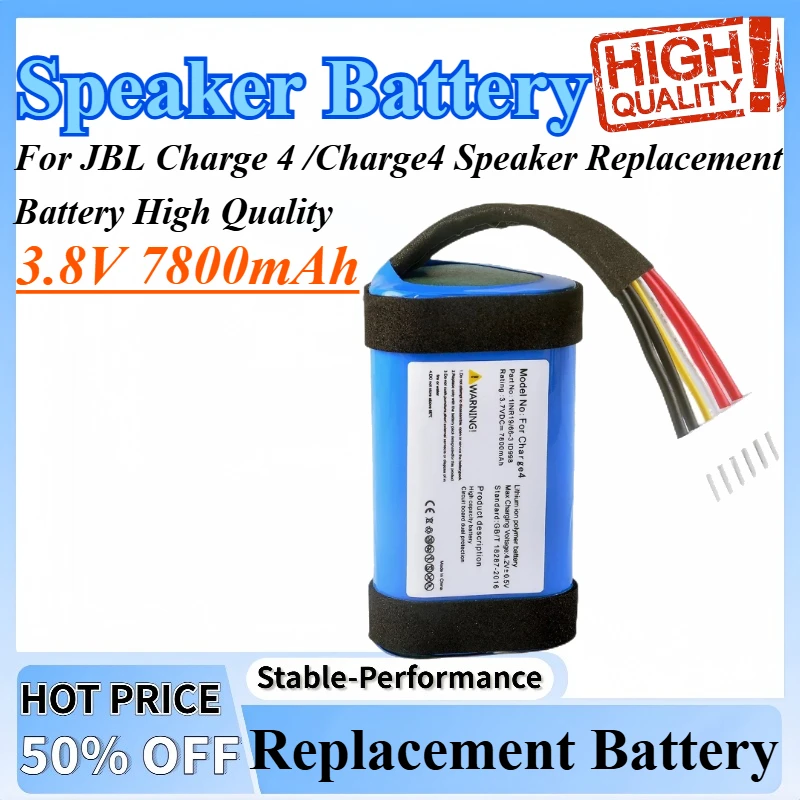 

3.8V 7800mAh Replacement Lithium-ion Battery For JBL Charge 4 /Charge4 Speaker Replacement Battery High Quality