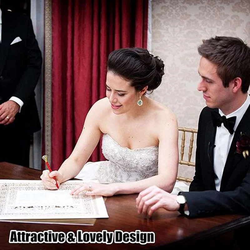 8Pcs Diamond Pens With Big Crystal Bling Metal Ballpoint Pens Retractable Ballpoint Pens Office Stationery Supplies