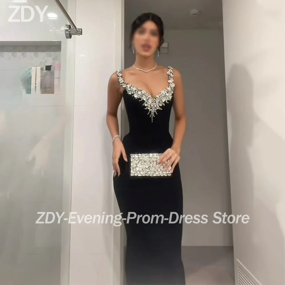 

Customized Sparkle Long Evening Dresses for Special Occasions Spaghetti Strap Floor-Length Mermaid Women Gala Party Dress 2025
