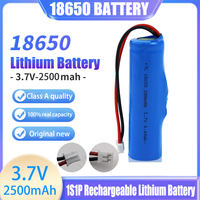 1-10PCS 3.7V 18650 2500mah Rechargeable Lithium Battery LED Light Bluetooth Speaker,Shavers,Hair Clippers Batera PH2.0-2P Plug