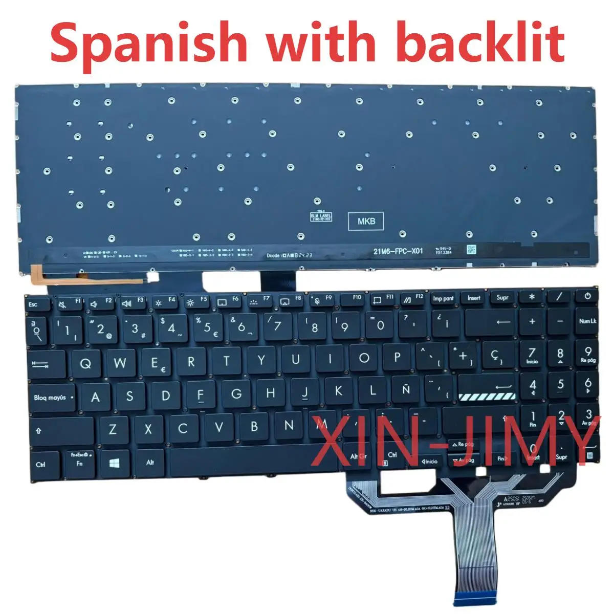 X1502 Spanish Keyboard for ASUS X1502 X1502ZA X1502VA X1503 X1503Z X1503ZA M1503 M1503Q M1502Z B1502 X1603Z X1603ZA X1605