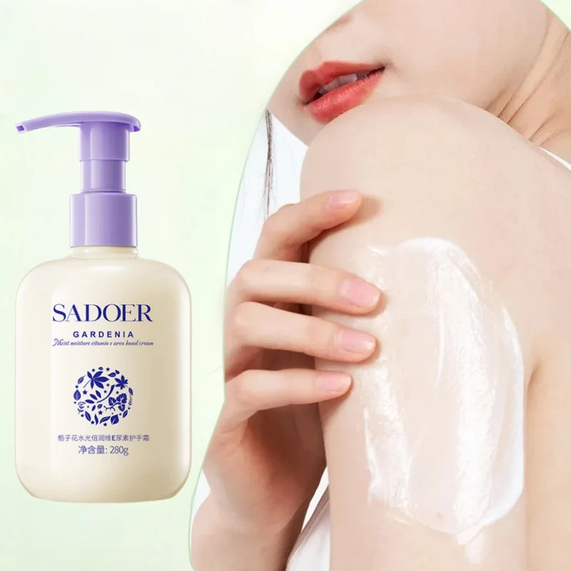 280g Gardenia Water-Glow Feuchtigkeitsspendende Vitamin-E-Handcreme, mit Natriumhyaluronat, Centella Asiatica, Gardenia-Extrakt und anderen hautfreundlichen Inhaltsstoffen, hat eine seidige und weiche Textur, ist erfrischend und nicht klebrig, spendet Feuchtigkeit und macht die Haut der Hände weich, geeignet für verschiedene Hauttypen.