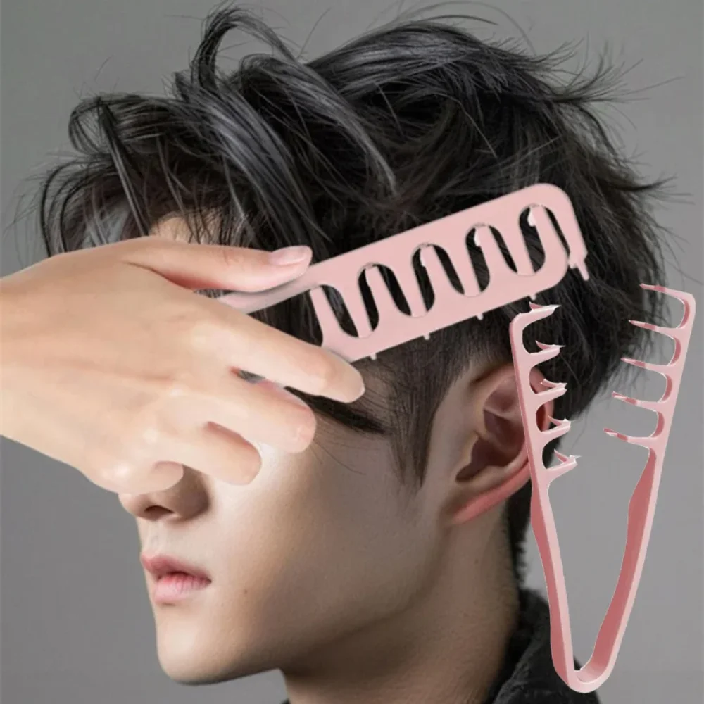 Пушистая расческа для укладки волос с широкими зубьями