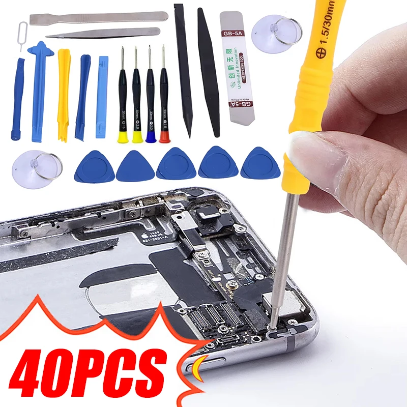 Mobile Phone Opening Screen Pry Repair Tool Kits 40 in 1 Professional Phone Tablet Screwdriver Tools For iPhone Samsung Xiaomi