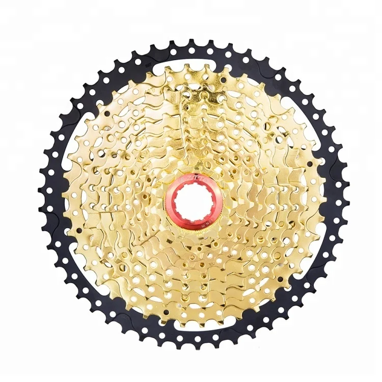 

Mountain Bike Parts Freewheel 11S 11-50T SL Black GOLD Cassette MTB 11 Speed Golden Wide Ratio For K7 XO1 XX1 M9000