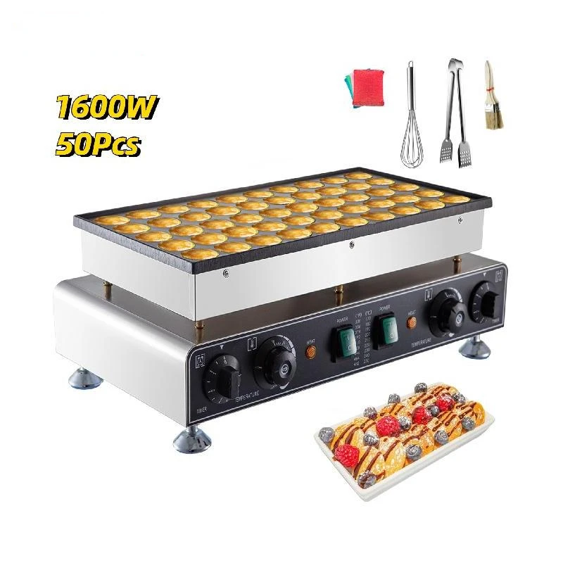 Electric Waffle Maker 50PCS Mini Dutch Pancake Maker Dorayaki Machine Waffreras Kitchen Home Appliance Snack Gaufriers