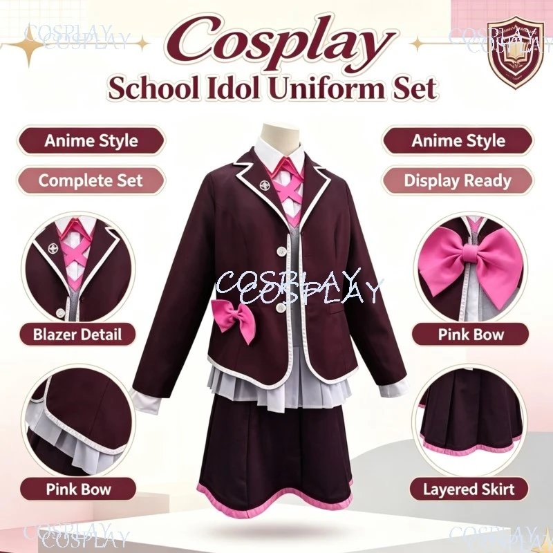 costume-utsugigi-kotoko-perruque-rose-kawaii-robe-jk-jeu-d'anime-danganronpa-cosplay-ultra-despair-uniforme-scolaire-fete-d'halloween