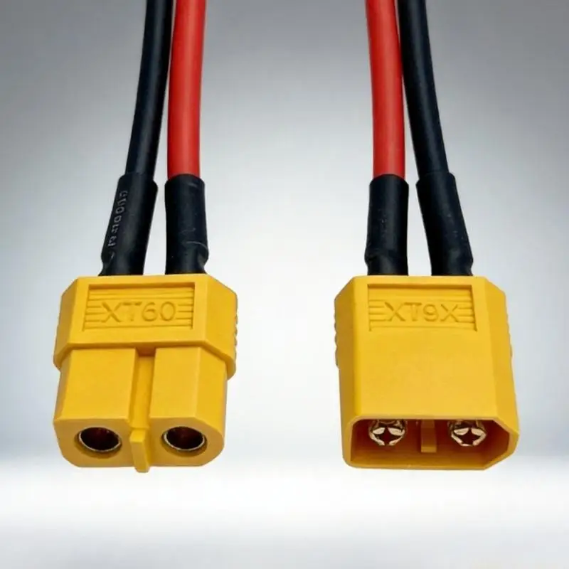 M5TD XT90 Conversion Cable Pair, 2 Pack Opposite Gender Power Cables with Color Marking for Charging Change and Daily Direction
