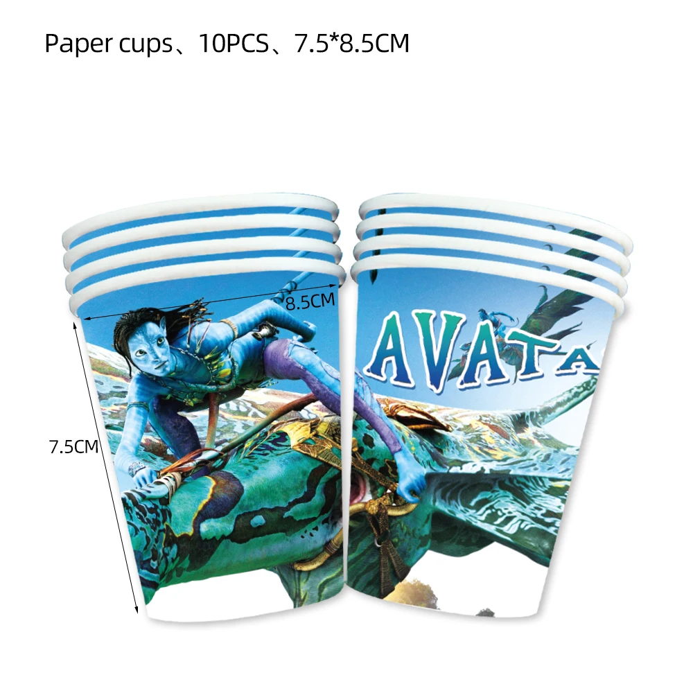 The Movie Avatar Birthday Children Decoration Girl Balloons Tableware Paper Plates Cups Straw Party Supplies Game Baby Shower