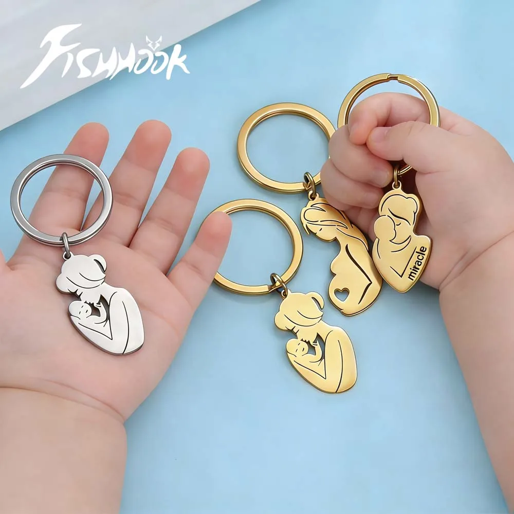 Mother Day Keychain Personalized Key Ring Custom Name Family Gift For Women Men Bag Charm Pendant Stainless Steel Metal Jewelry