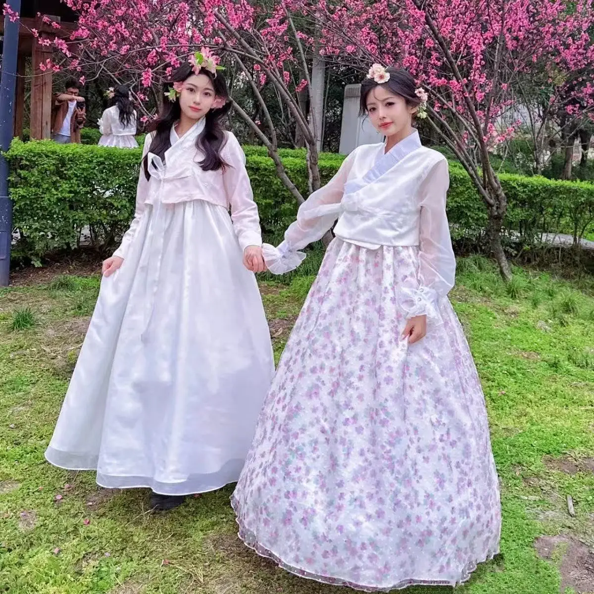 Elegant Court Style Hanbok for Woman Traditional Korean Clothing Yanji Travel Wedding Bride Bridesmaid Dress Cosplay Suit Hanbok