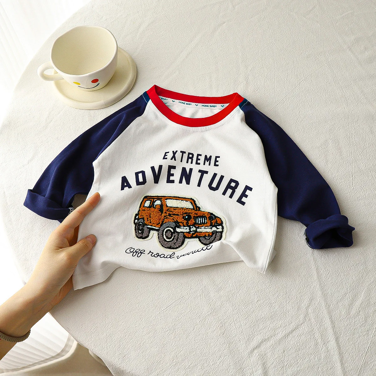 Kids Tees Spring and Autumn Style Patchwork Children Clothing Long Sleeve T-shirt For Boys Cotton Base Multi Color