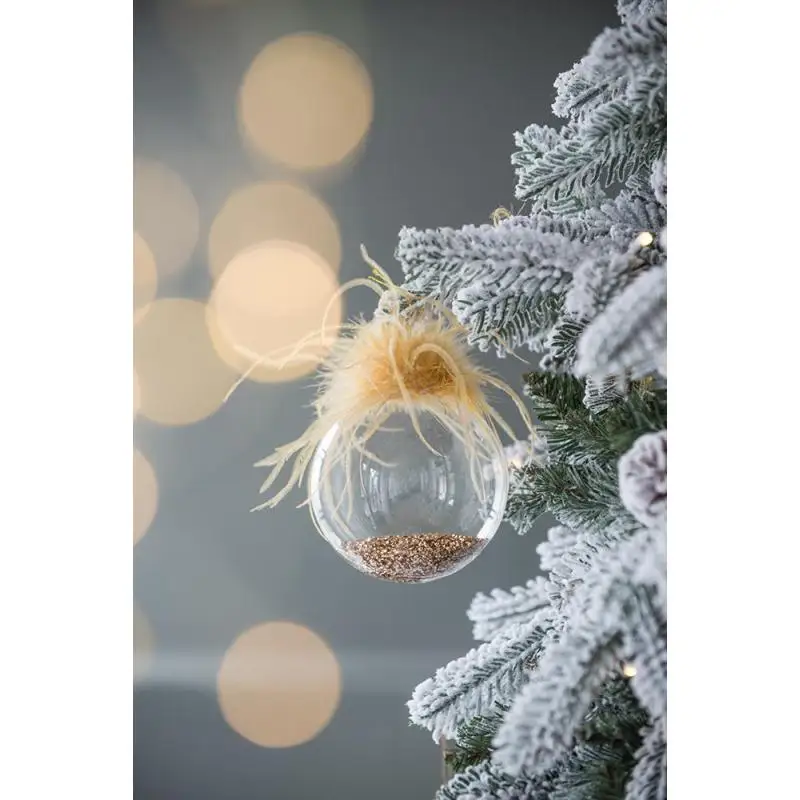 

D4.7 Christmas Ball Ornaments, Glass Decorative Hanging Ball Christmas Tree Ornaments for Holiday Party Decorations, Set of 4