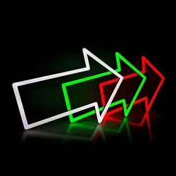 Arrow Neon Sign USB Powered LED Neon Light for Office Supermarket Store Club Hotel Business Backdrop Wall Decor Personality Gift