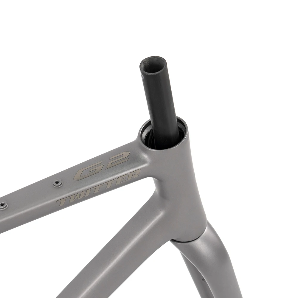 *G2 Aluminum Alloy Gravel Bike Frame 700c Carbon Fork Thru Axle 12*142mm BSA68*24 Disc Brake Flat Mount Matte Finish 3-Year