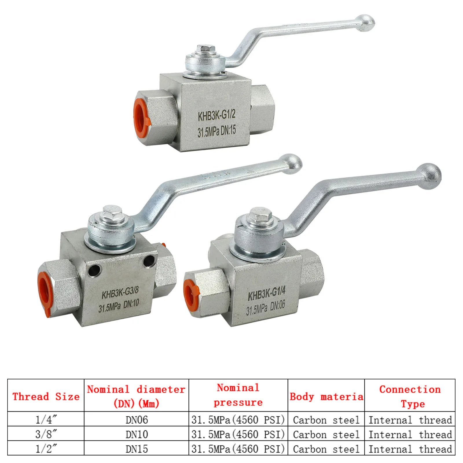 

Artudatech 3 Way Hydraulic Ball Valve 1/4"/3/8"/1/2" NPT Female High Pressure Ball Valve