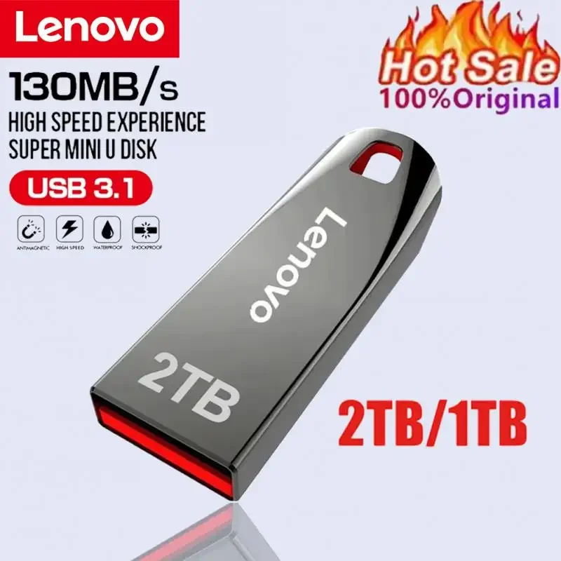 Original Lenovo USB Flash Drive 2TB Metal USB U Disk Flash Drives High Speed Pendrive 1TB Portable USB Memory Drive Accessory