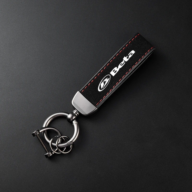 Leather Suede Motorcycle Keychain For Beta Evo 250 300 80 Junior Senior RR 125 200 350 390 430 450 480 2T SM 4T LC 50 Enduro