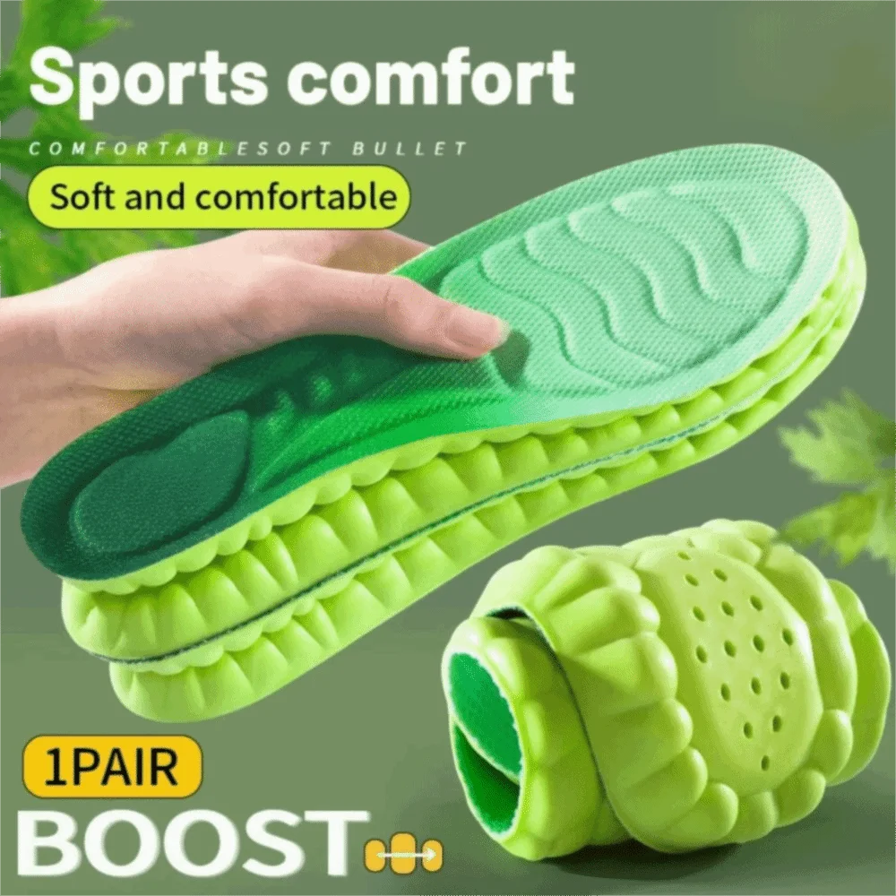 

Comfortable Arch Support Sport Insoles Shock Resistant Antibacterial Running Shoes Pad High Stretch Soft Orthopedic Insoles Men