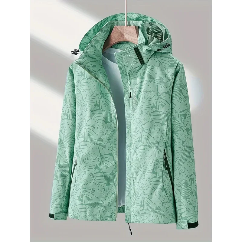 

Women's Outdoor Camouflage Jacket, Thin Autumn and Spring Jacket, Windproof Sports Jacket for Running, Mountaineering, Hiking, H