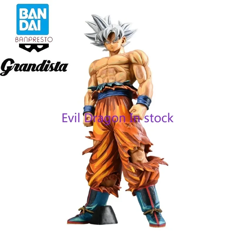 Original Bandai Banpresto Grandista Dragon Ball Goku Ultra Instinct รูปแบบ Action Figure อะนิเมะมังงะขนาดตุ๊กตาวันเกิดของเล่น